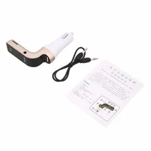 Bluetooth inalámbrico 87.5-108.0 MHZ 3.5mm AUX Audio Cable Transmisor LCD Auto Car MP3 Reproductor de Música de Reproducción