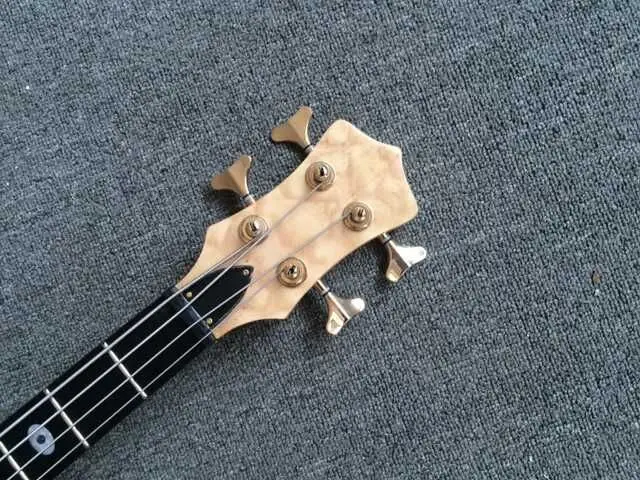 Новинка 2019 + Custom Shop стеганый клен 5 слоев шеи через тело бас Ebony гриф активный 9V