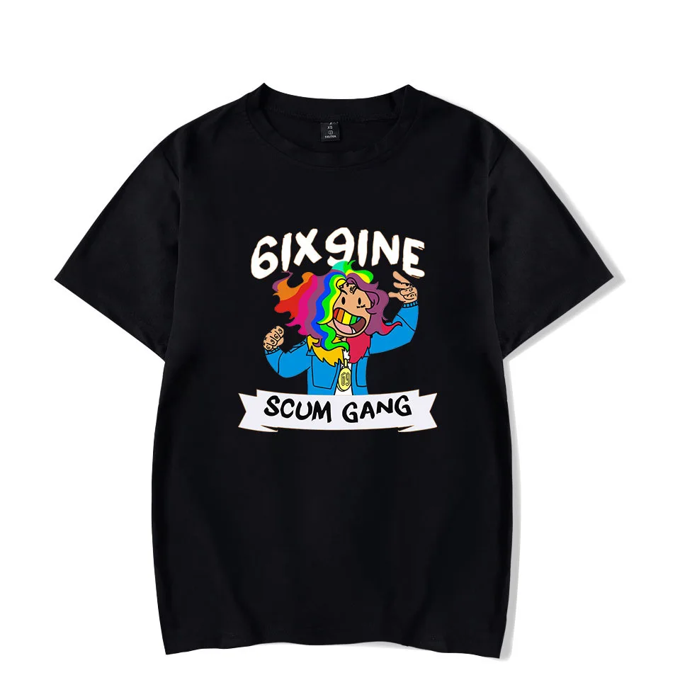 Мужская футболка с короткими рукавами 6IX9INE TEKASHI и принтом Топы И Футболки в стиле