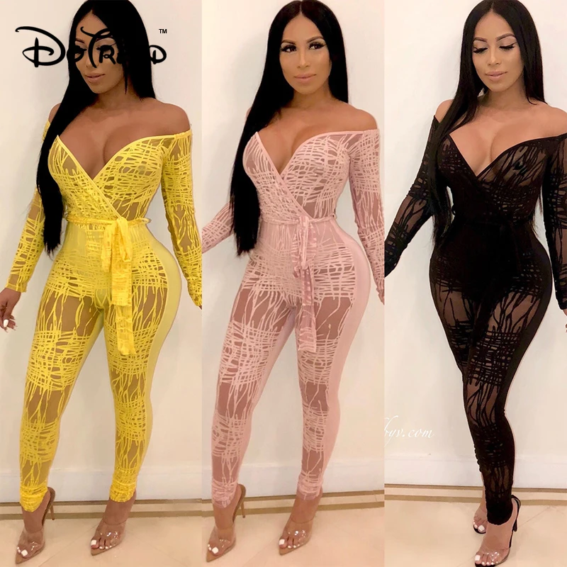 

Dotrend Ladies Sexy Lace Hollowing Out Rompers Overalls Wide Leg Backless Jumpsuits Cami Long Jumpsuit For Women 2019 New Hot