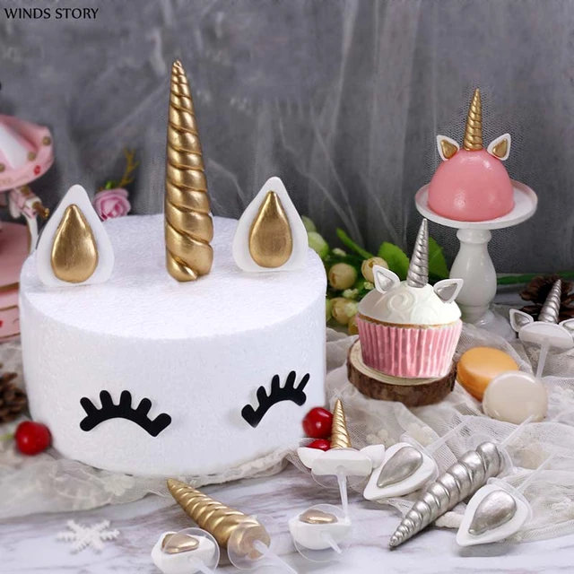 Décoration de gâteau licorne en forme d'animal de dessin animé, décoration  de Cupcake d'anniversaire pour fille et garçon, cadeau d'anniversaire pour  enfants - AliExpress