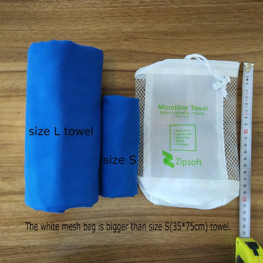 Zipsoft Microfiber Beach towel Mesh Bag Fabric Sports Quick Dry Bath Travel Hike Camp Gym Pool Yoga Mat Blanket swiming 2018 New
