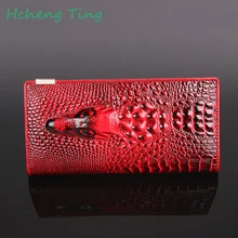 Women Wallets Alligators Genuine Leather Money Female Wallet Brand Designers New Long Bag Ladies Clutch Coin Purses & Holders