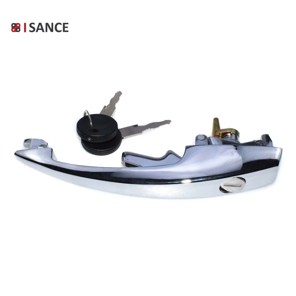 

ISANCE Outer Door Handle Chrome 113 837 205M Front L or R With Keys For VW Beetle Super Beetle 1986-1979& 1968-1970 Karmann Ghia