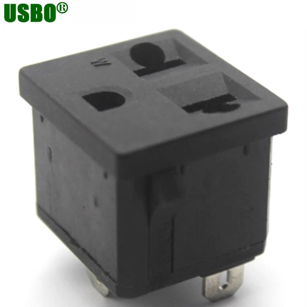 

America 250v 15a us AC PDU UPS wired power desktop outlet inline cable assemble install electrical Panel Receptacle AC socket