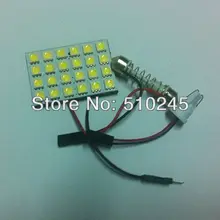 40X Купол Света внутреннее 24SMD 5050 24 светодиоды светодиодный светильник лампочка лампа+ T10 гирляндный коннектор белый/зеленый/синий/красный/желтый