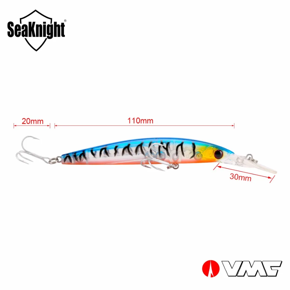 SeaKnight бренд SK045 серия Minnow 5 шт./лот рыболовная приманка 110 мм/4.33in 16 3 г VMC Крючки 3D