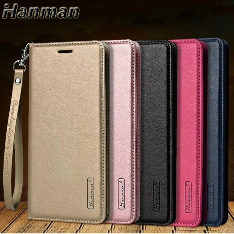Hanman Minor Flip Leather Case For Vivo V15 Pro Business Hang Rope Series Wallet Card Slot case Cover