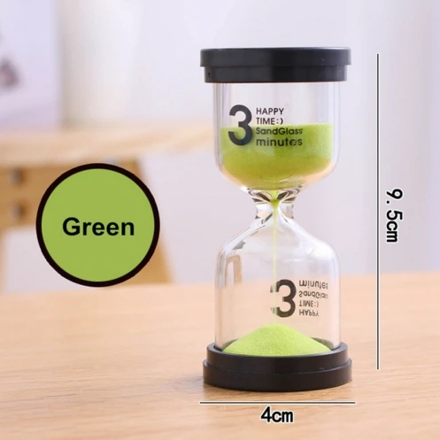 Песочные часы 3/5/10 минут таймером Песочные часы Таймер-подарок украшение дома 1 шт - Цвет: Зеленый