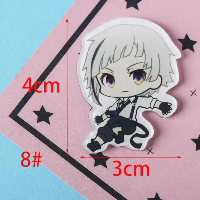 free shipping 1 PCS bungou stray dogs cartoon mix for Clothing Acrylic Badges Kawaii Icons on The Backpack Pin Brooch Badge Z68 - Цвет: No8