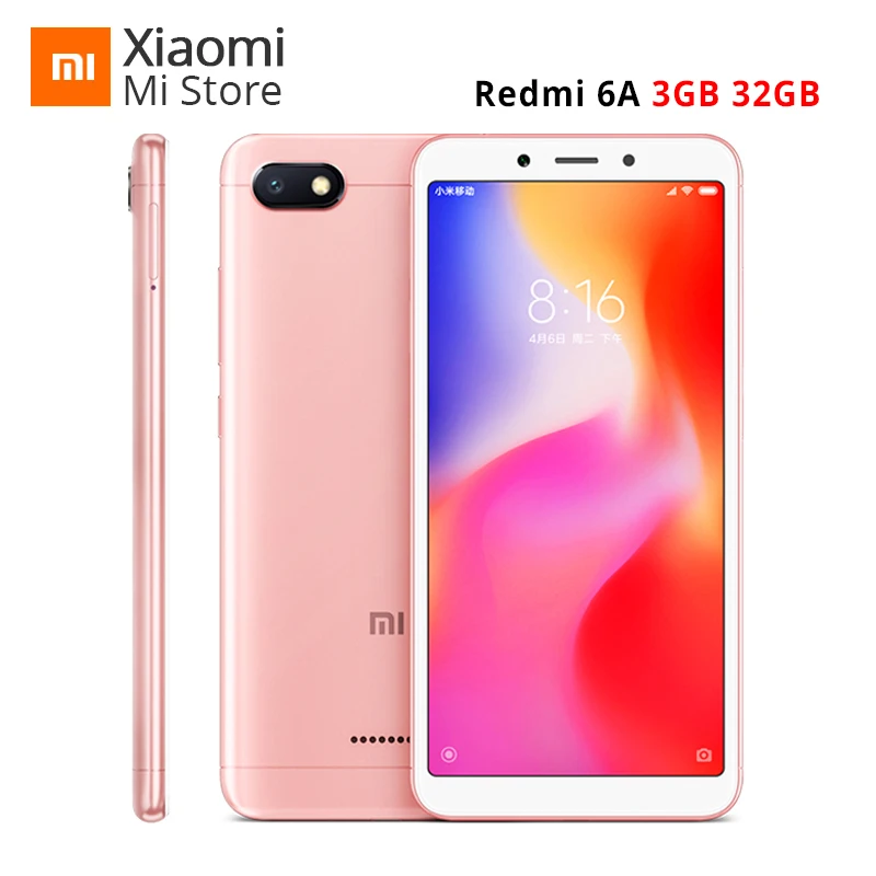 Оригинальный Xiaomi Redmi 6A 3 ГБ 32 MTK Helio A22 телефона 6 13.0MP 5 45 &quot18:9 1440*720 Full Экран OTA