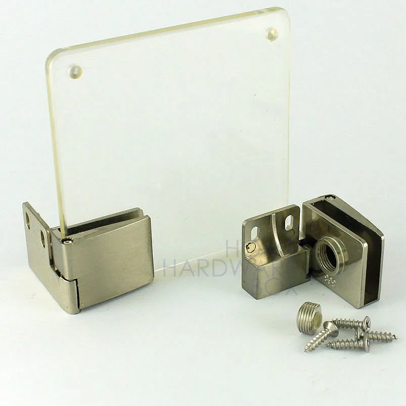 cupboard show glass door clamp hinge 1/4" (8mm) thickness glass