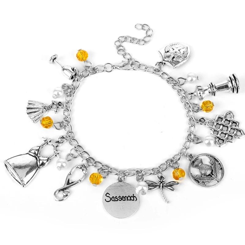 

Fashion TV Jewelry Bracelet Outlander Scottish Thistle Scotland Celtics Knot Stethoscope Bangle Bracelet Wristhand Women