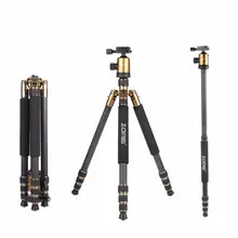 Z-888C Портативный штатив для путешествий 3-ходовой шаровой головкой из углеродного волокна Камера штатив-Трипод для цифровой зеркальной камеры Canon Nikon sony цифровой цифровых однообъективных зеркальных камер и однообъективных зеркальных Камера