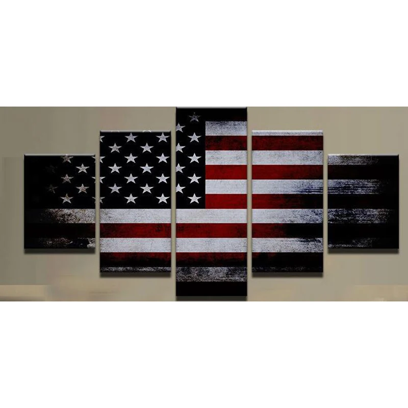 American flag 5PCS diy 5d diamond painting cross stitch kits full drill