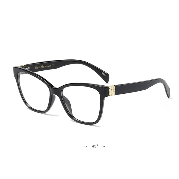 Модные дизайнерские ультралегкие очки с кошачьим глазом летние новые стильные женские очки высокого качества УФ очки Оптическая оправа RX138 - Цвет оправы: C1 Black Frame