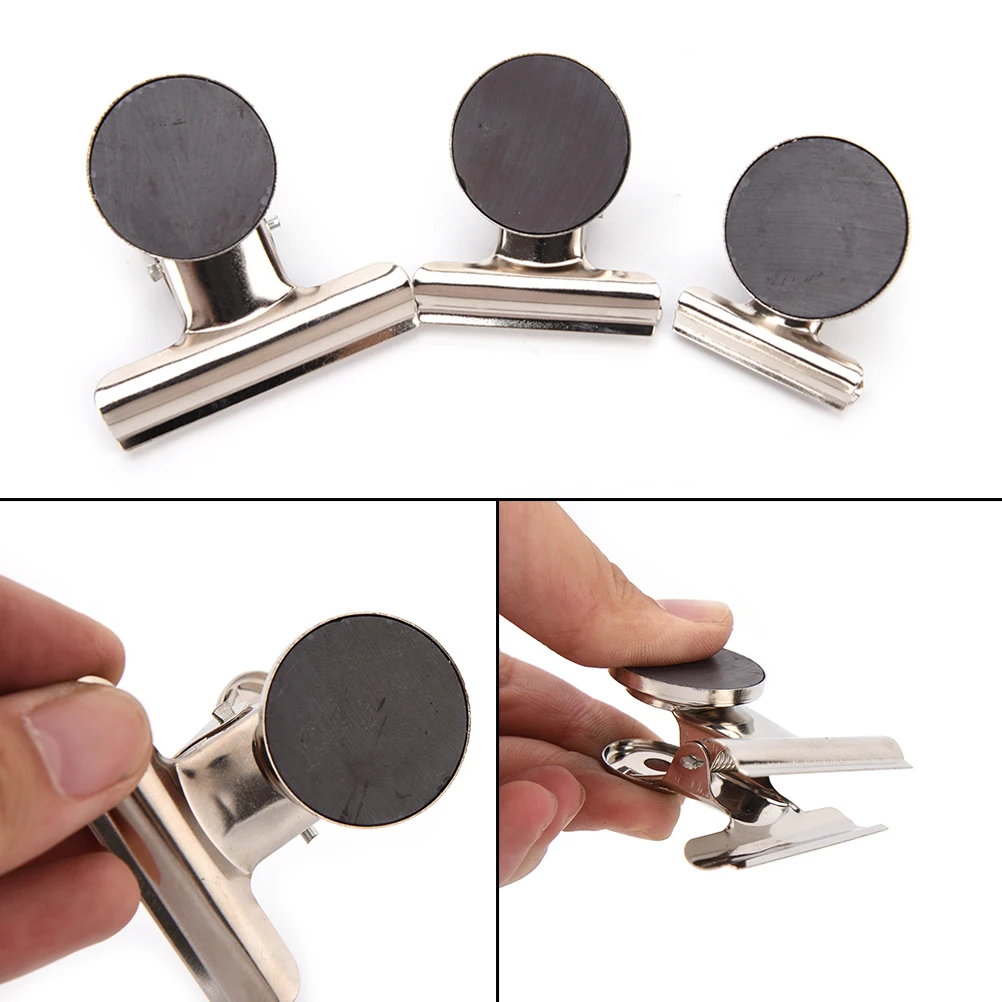 

4pcs/lot S/M/L Fridge Magnetic Clip Magnets Wall Recipes Memo Note Message Holder Clamp For Home Refrigerator