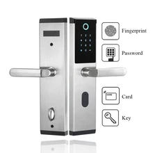 304 Stainless Steel Fingerprint Lock Digital Electronic Smart Door Lock For Home Anti-theft