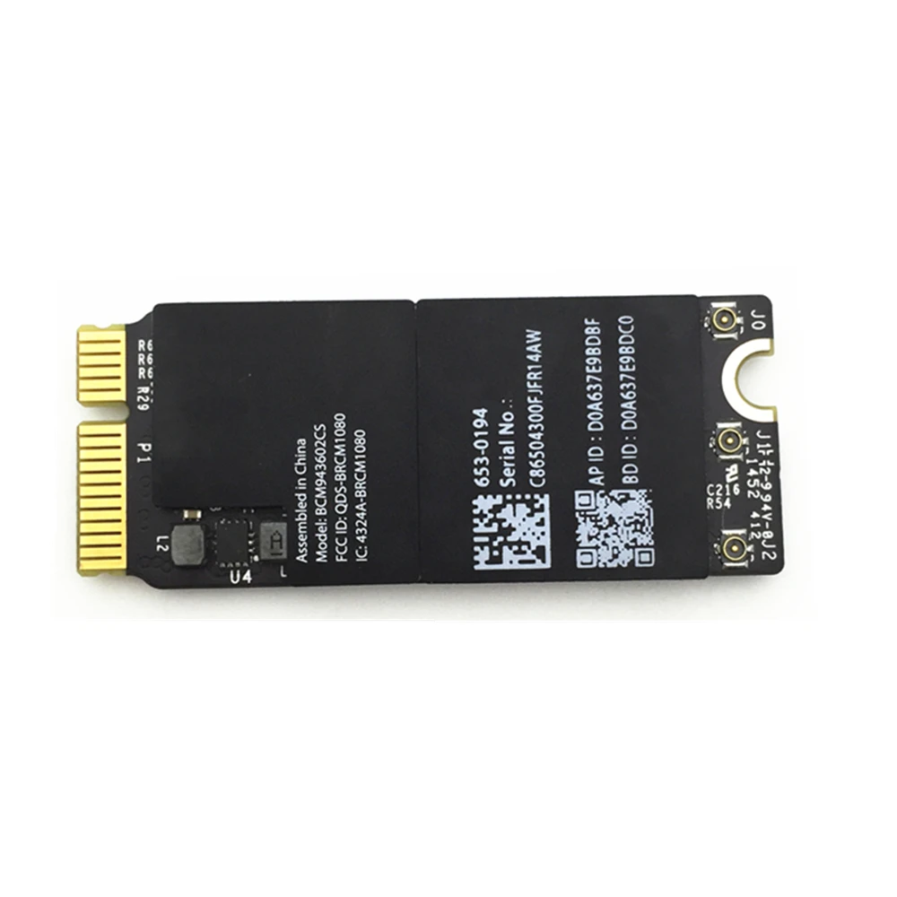 Новый аэропорт карты Broadcom 802.11ac Bluetooth 2015 для Apple Macbook Pro Retina A1425 A1502 A1398 4 0 653 BCM943602CS