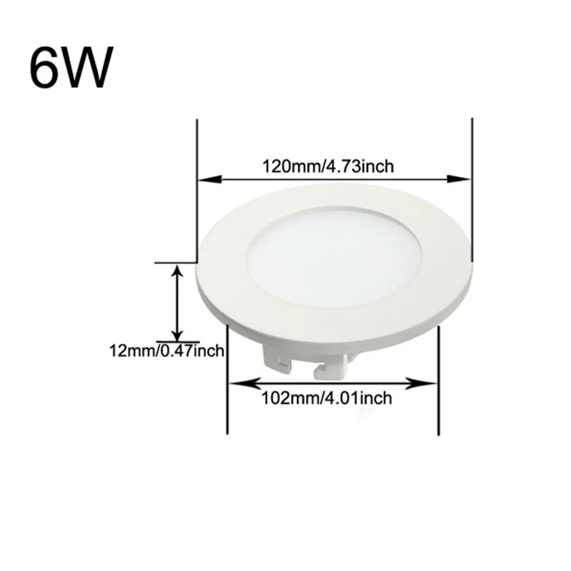 Jiguoor AC 85 ~ 265 В LED Подпушка свет 6/15 Вт Подпушка свет лампы Потолочные встраиваемые Подпушка свет круглый ультратонких Панель света лампада