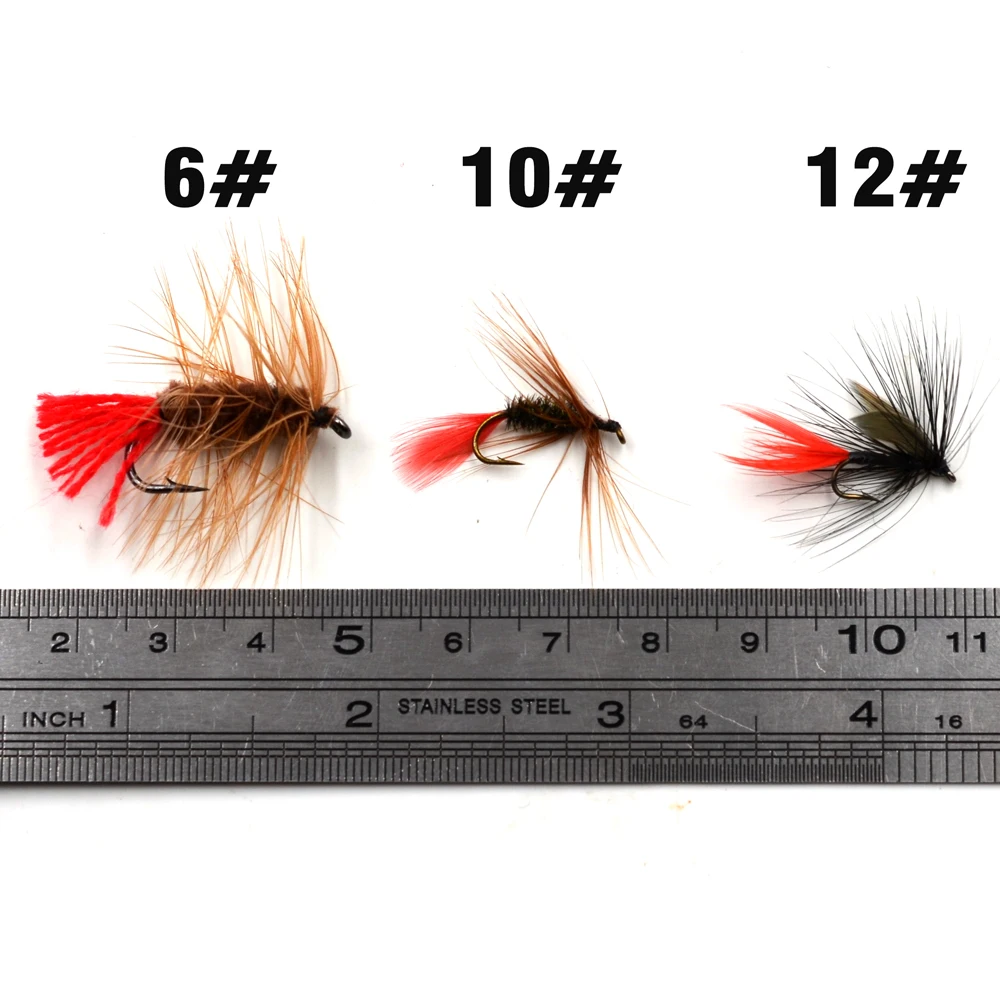 BEST 6PCS/Set May Fly Trout Fishing Dry Flies 12# Barbed Fishing Hooks Lure J2U1