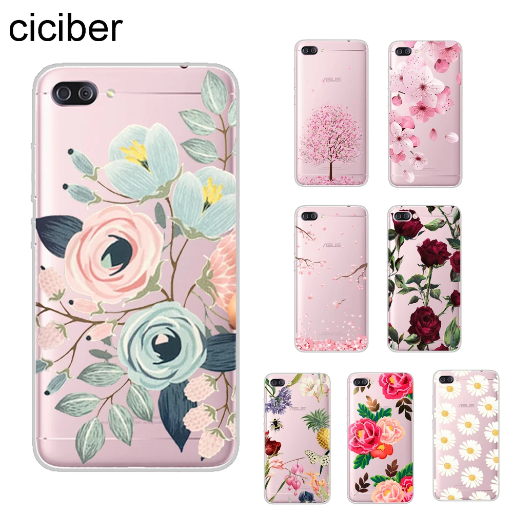 

ciciber Cute Flower Rose Cover For ASUS ZenFone Live L1 V 3 GO Zoom S MAX Lite Plus Pro M1 LI Phone Cases Soft TPU Coque Capinha