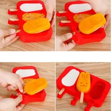 Силиконовая форма для изготовления мороженого с крышкой 6 стилей сок Фруктовое Мороженое Дети Поп лоток для мороженого на палочке Куб DIY Ic куб десерт чайник Инструмент с палкой