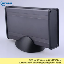 Алюминиевая распределительная коробка DIY маленькая настольная коробка алюминиевый чехол для электронного инструмента электрическая коробка для инструментов IP54 160*96*33 мм