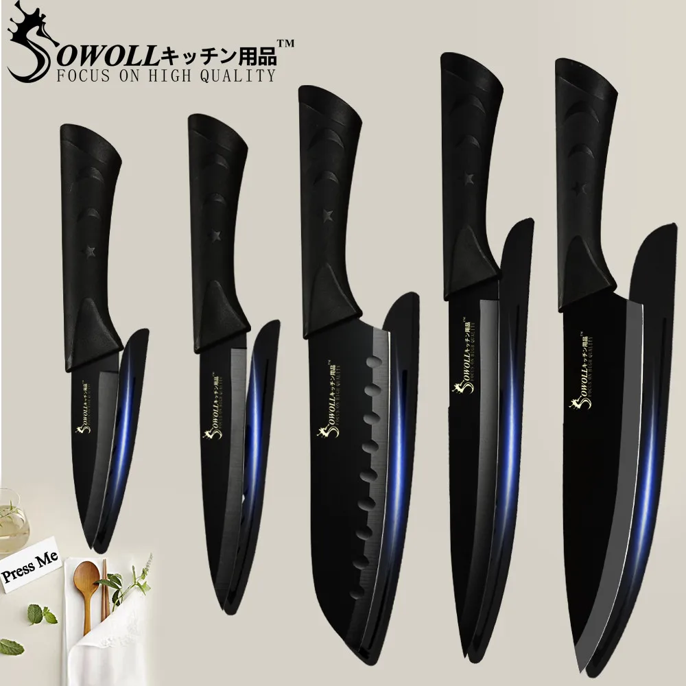 SOWOLL, кухонный нож, поварские ножи, аксессуары, 8 дюймов, японский Высокоуглеродистый нож из нержавеющей стали для овощей, нож для приготовления пищи, инструменты