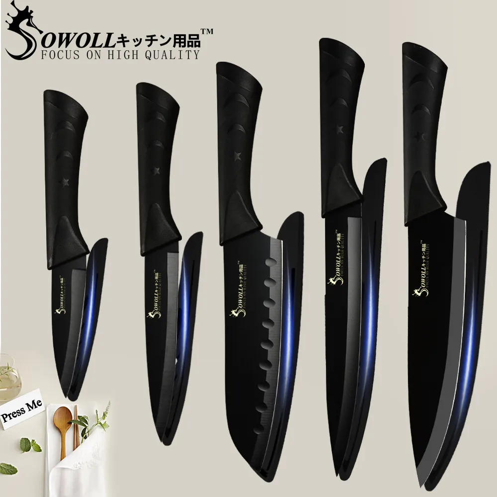 SOWOLL кухонный нож шеф повара ножи Аксессуары 8 дюймов японский высокоуглеродистая