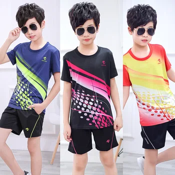 

Kid Tennis Shirts Shorts , Boy badminton sets , tennis clothes for Children , tenis de mesa ropa Ping Pong Suit , Tennis Child