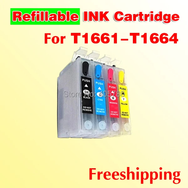 

T1661 refillable ink cartridge 166 refill cartridge compatible for Epson ME10 ME101 with auto reset chip +