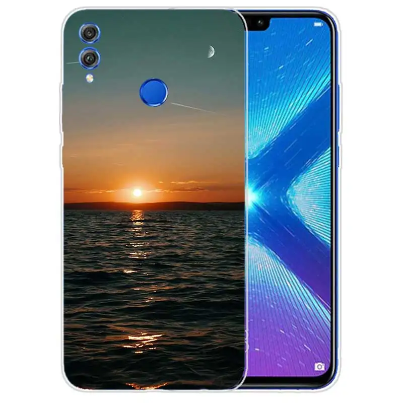 تصفح الغروب البحر سيليكون حافظة لهاتف huawei Y7 Y6 Y5 رئيس برو Y9 2019 2018 الشرف 8X 8C اللعب 9 10 لايت عرض 20 V20 كوكه
