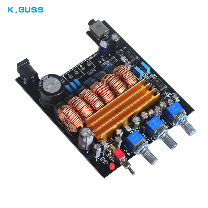 

K.GUSS Class D 2.1 HIFI audio High Power Digital Amplifier Board NE5532 * 2 TPA3116 NE5532 2 * 50W+100W