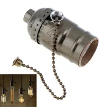 E27 110-250V винтажная Ретро лампа база держатель светильник с винтовая подвеска для E27 винтовые лампы