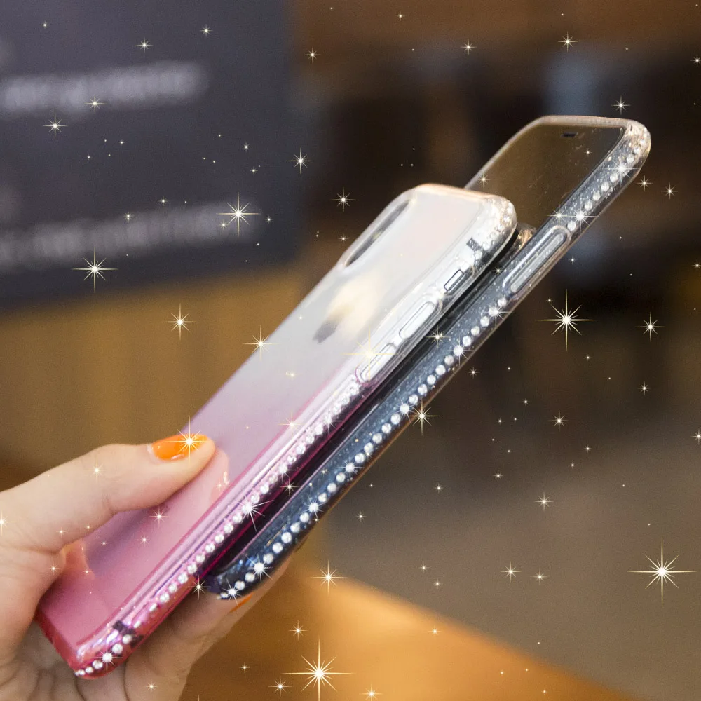 For iPhone XS Max Case Luxury Ultra Thin Glitter Cute Gradient Silicone Cover For iPhone X XR 8 Plus 7 6 6S 10 Coque Accessories (3)