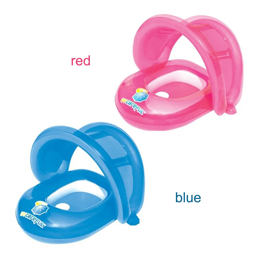 Meninos e Meninas Férias e Lazer Assentos de Bebê para Recreação e Relaxamento Protetor Solar Pára-sol Vermelho Azul Natação Assento Float 7 Protetor solar pára-sol meninos e meninas vermelho