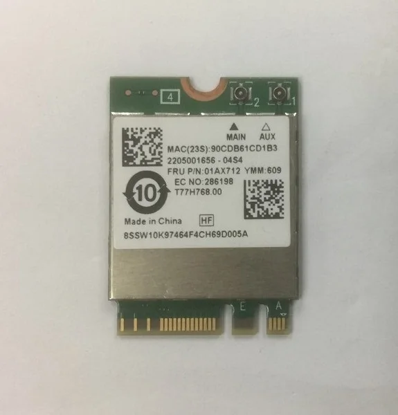 SSEA Беспроводной карты для Realtek RTL8822BE NGFF 802.11ac 2,4 г/5 ГГц Wi-Fi Bluetooth 4,1 карты для Thinkpad L470 l570 T470 01AX712