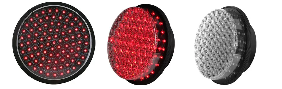 8 inches 200mm Red LED Traffic Signal Light Round LED Traffic Module Replacement 220V 12V 24V Replaced Lamp
