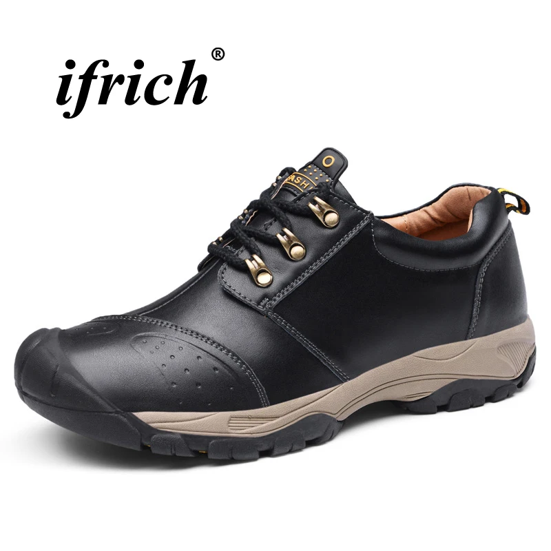 

Man Hiking Sneakers Autumn Winter Rock Climbing Shoes Men Black Brown Mens Outdoor Sports Lace Up Travel Sneakers For Male