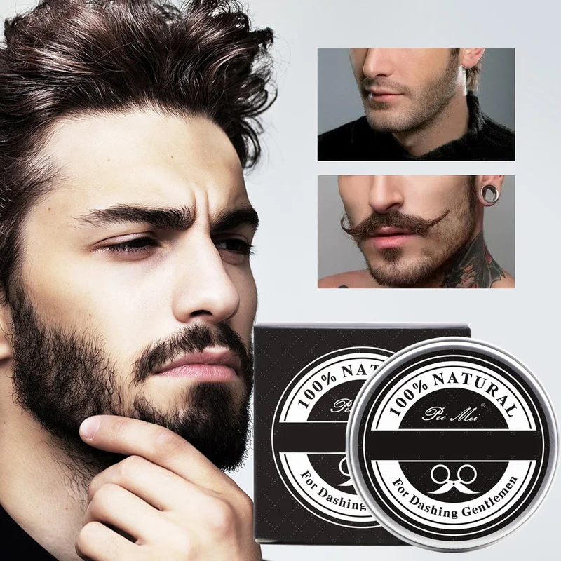 

Professional Natural Conditioner Balm for Beard Growth and Organic Moustache Wax for Caring Smooth Styling Universal TSLM1