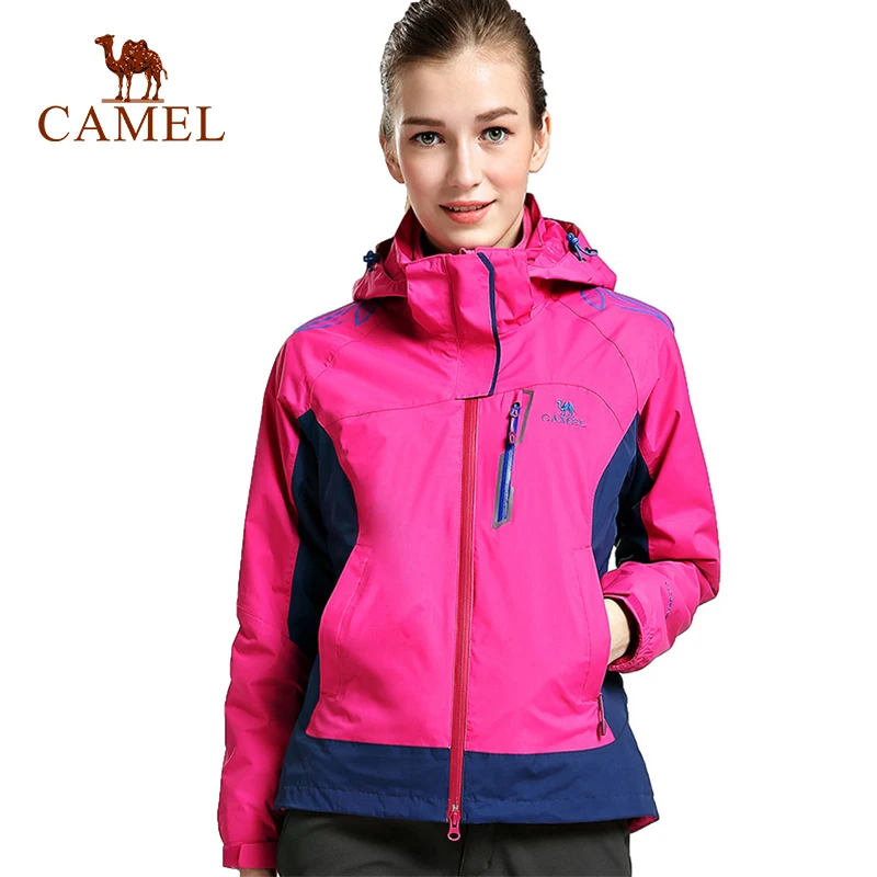 

CAMEL Women's Winter Outdoor Jacket Waterproof Windproof Breathable Thermal Sports Hiking Camping Trekking Female Tracksuit