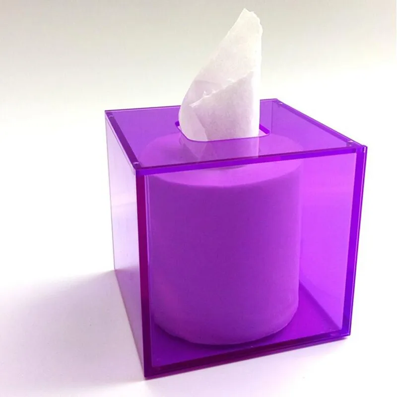 Acrylic Tissue Box tecidos porta guardanapo Waterproof  (6)
