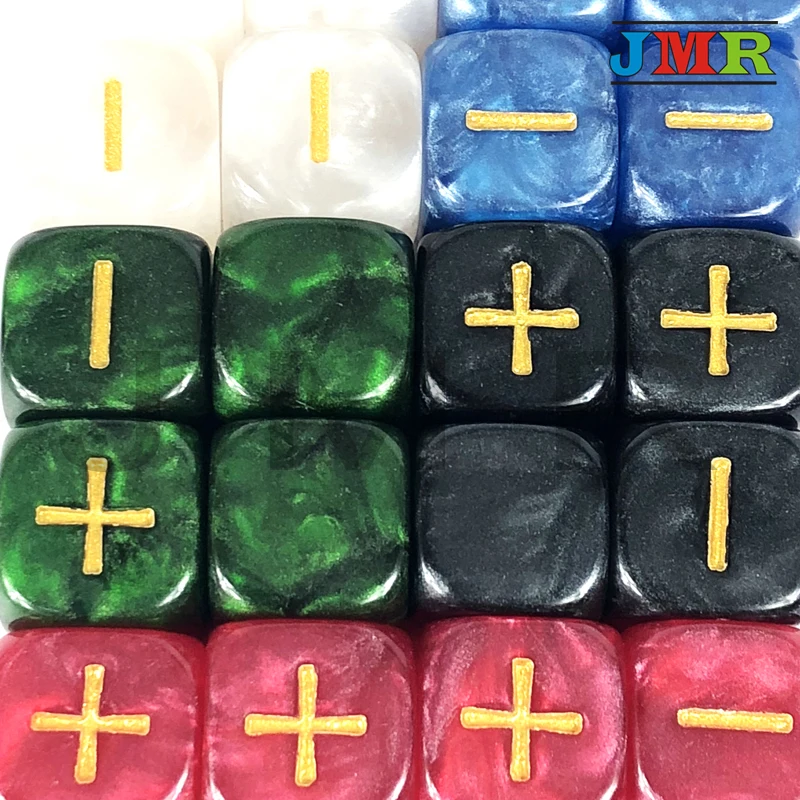 Высокое качество 16 мм Fate Dice для настольной игры 4 шт. "+,-" Mable Effect Dice с золотыми чернилами для настольной игры, настольной игры