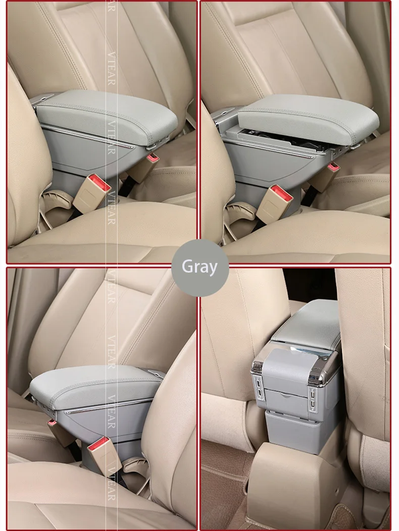 Vtear для Toyota RAV4, подлокотник, коробка, зарядка через usb, повышается, двойной слой, центральный магазин, содержание, подстаканник, пепельница, аксессуары 99-03