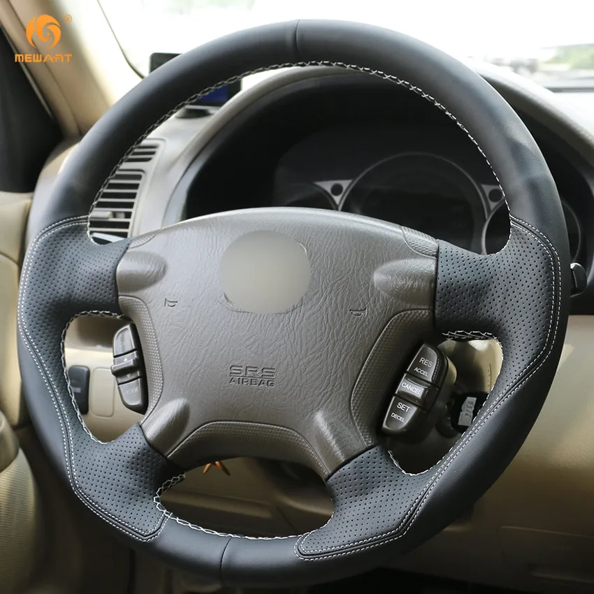 Us 39 01 15 Off Mewant Black Leather Car Steering Wheel Cover For Honda Crv Cr V 2002 2003 2004 2005 2006 Interior Accessories Parts In Steering