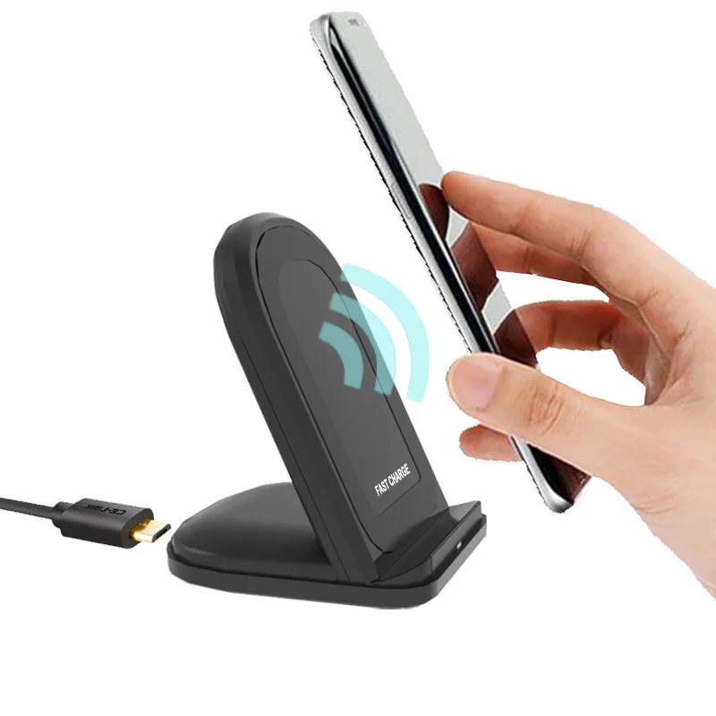 

2 Coils Fast Charging Wireless Charger for Iphone 8 Plus Iphone X Samsung S8 Note5 Note7 Wireless Charger Stand