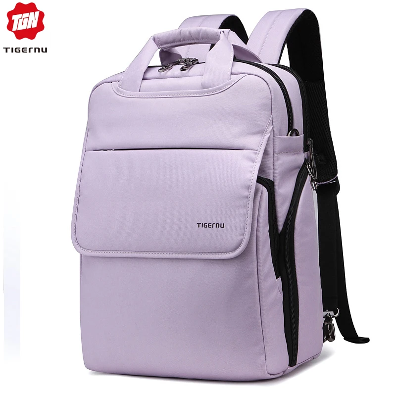 

Tigernu Multifunction Women Pink Female Backpack Fashion Youth Style Shoulder 14.1"Laptop Bag Schoolbags for Teenager Girls Boys