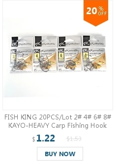 FISH KING 100 шт./лот Size1-Size12 рыболовный колючий крючок с коробкой рыболовные крючки кормушка Anzol рыболовные снасти