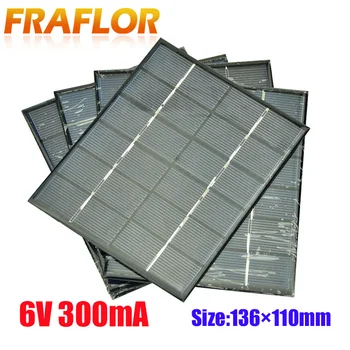 

10Pcs/Lot 6V 0.33A 2W Mini Solar Panels Solar Power 3.6V Battery Charge Solar Cell 136* 110*3 MM 10pcs/lot Drop Free Shipping